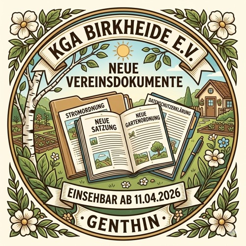 Bekanntmachung: Einsichtnahme in die Neuentwürfe der Vereinsdokumente